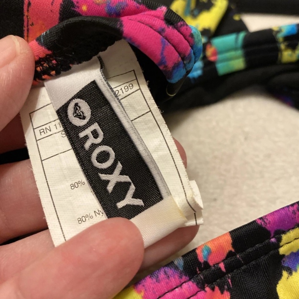Merona Black Bikini with Roxy Multicolor Patterned Bottom - Picture 2 of 16